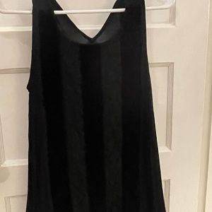 Black Velvet, Mixed Materials Party Top by Loft Size Small